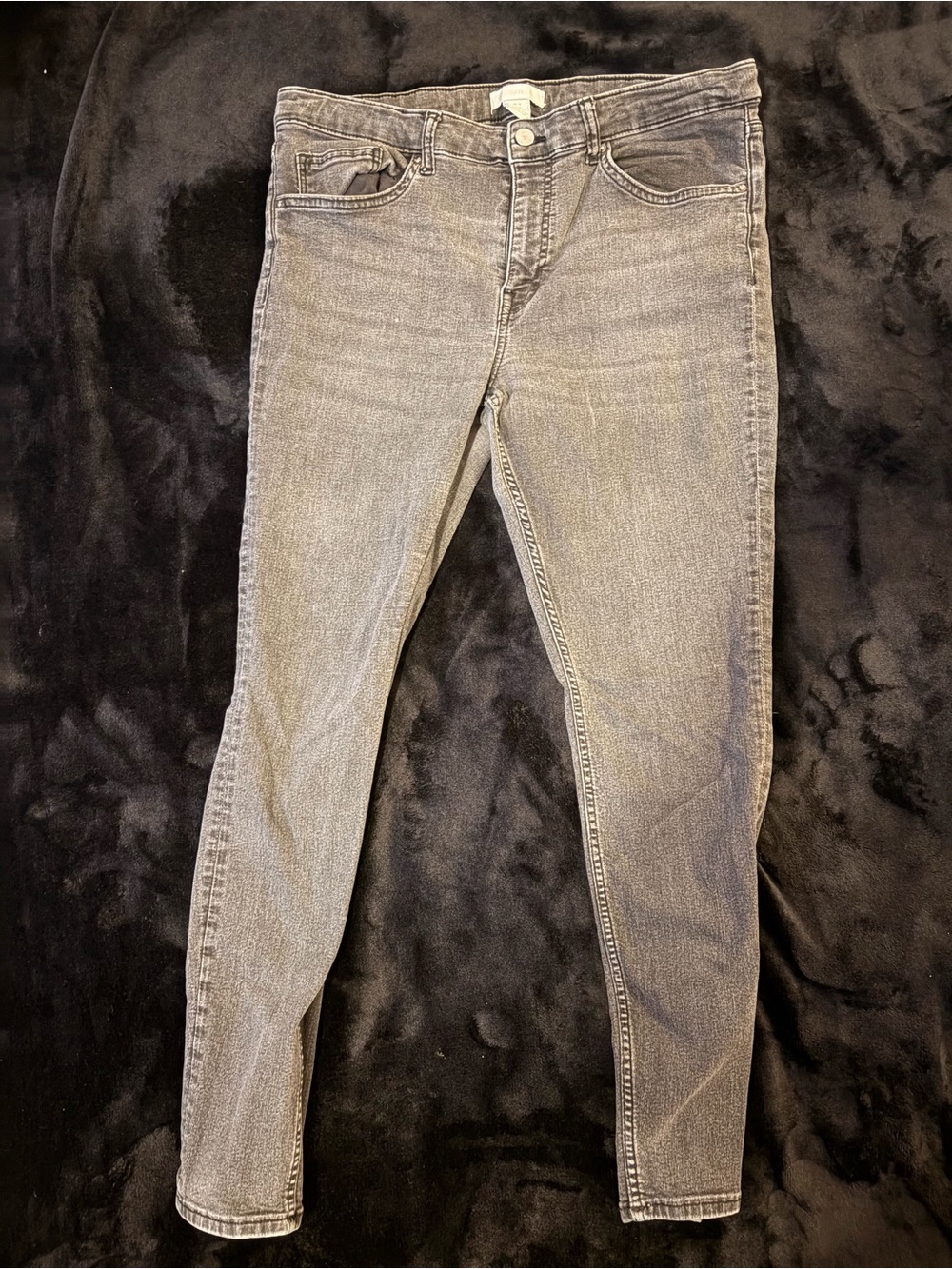 H&M Dark Grey Stretch Straight Leg Jeans – Women’s Size 16